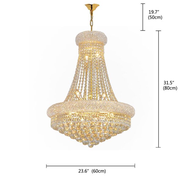 Rosdorf Park Lights Modern Luxury French Empire Style Raindrop Crystal Chandelier